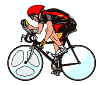 animated bike rider from side view